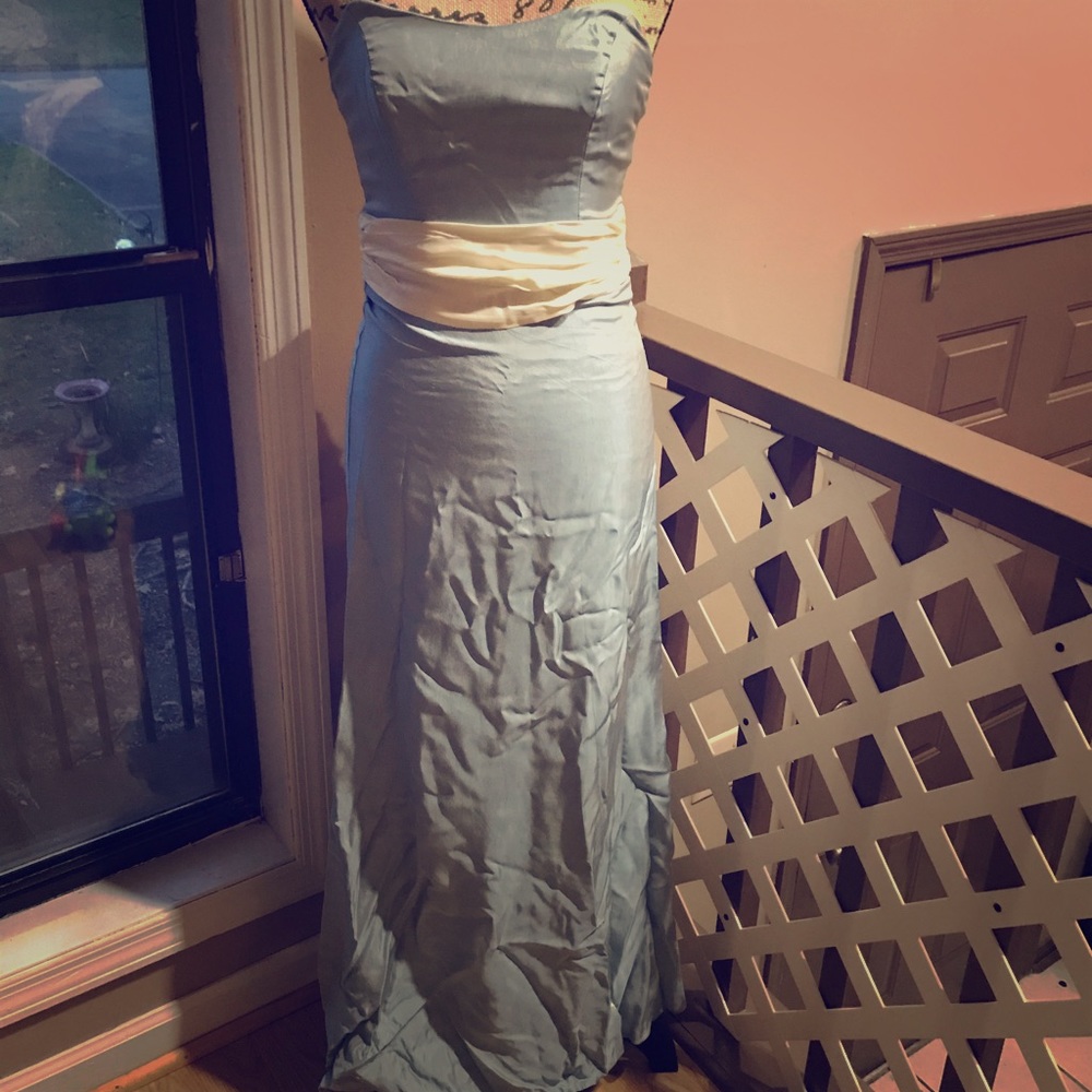 Jim Hjelm Occasions Light Blue Strapless Dress